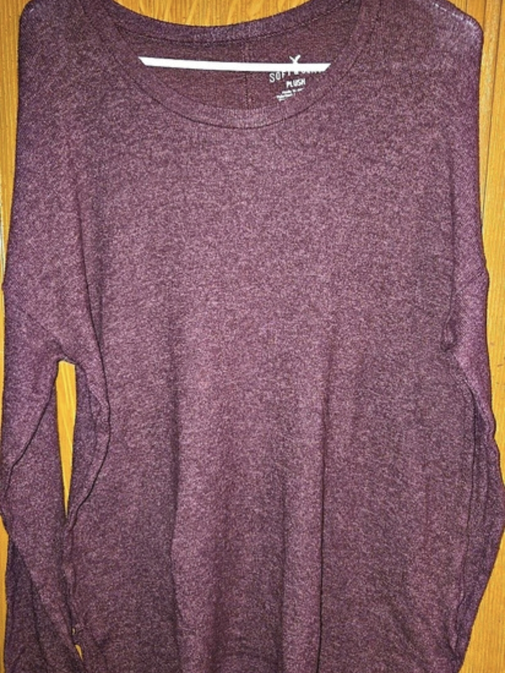 American Eagle Soft & Sexy Plush Long Sleeve Tunic Purple Large Like New